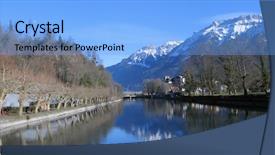  Presentation with top view of amazon river - Beautiful PPT layouts featuring aareness - view to aare river backdrop and a light blue colored foreground