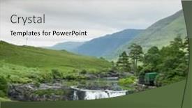  Presentation with falls - Presentation theme having aasleagh falls county galway ireland background and a light gray colored foreground