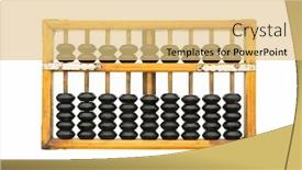  Presentation with mean - Presentation design with abacus-mean-symbols-of-wealth background and a yellow colored foreground