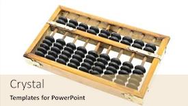  Presentation with mean - Colorful presentation theme enhanced with abacus-mean-symbols-of-wealth backdrop and a yellow colored foreground