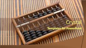  Presentation with mean - PPT theme consisting of abacus-mean-symbols-of-wealth background and a tawny brown colored foreground