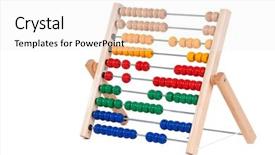  Presentation with water beads - Theme consisting of abacus with many colorful beads background and a white colored foreground