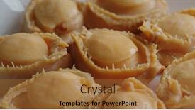  Presentation with abalone - Audience pleasing PPT theme consisting of abalone-tradition-canned-instant-food backdrop and a red colored foreground