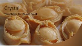  Presentation with abalone - Colorful slide set enhanced with abalone-tradition-canned-instant-food backdrop and a red colored foreground