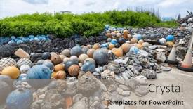  Presentation with rock stone - Slide set featuring abandon-floating-ball-with-coral background and a light gray colored foreground