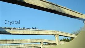  Presentation with base - PPT theme featuring abandoned-and-vandalised-soviet-military background and a light blue colored foreground