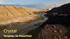  Presentation with dirty water - Slide set consisting of abandoned-area-with-dirty-water background and a tawny brown colored foreground