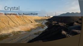  Presentation with dirty water - Slide deck with abandoned-area-with-dirty-water background and a light blue colored foreground