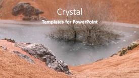  Presentation with abandoned - Slides with abandoned-bauxite-mine-g-nt background and a coral colored foreground