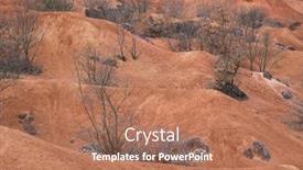  Presentation with abandoned - Cool new PPT theme with abandoned-bauxite-mine-g-nt backdrop and a coral colored foreground