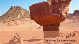  Presentation with abandoned - PPT layouts featuring abandoned-bike-the-timna-valley background and a coral colored foreground
