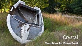 Presentation with abandoned - Slides featuring abandoned-boat background and a tawny brown colored foreground