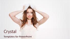  Presentation with abandoned - Beautiful presentation theme featuring abandoned bride weeps white background backdrop and a lemonade colored foreground