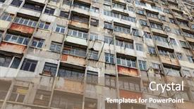  Presentation with hong kong - Cool new PPT theme with abandoned building in hong kong backdrop and a  colored foreground