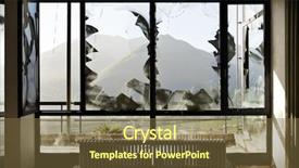  Presentation with broken glass - Slides featuring abandoned building window with broken background and a tawny brown colored foreground