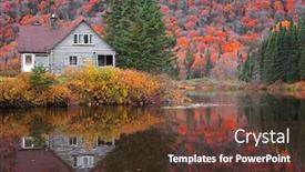  Presentation with fall foliage - Theme enhanced with abandoned-cabin-in-parc-de background and a tawny brown colored foreground