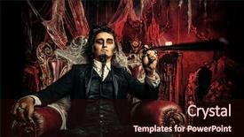  Presentation with black man - Slides enhanced with abandoned castle the dark lord background and a wine colored foreground