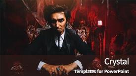  Presentation with gloomy - Audience pleasing PPT layouts consisting of abandoned castle the dark lord backdrop and a wine colored foreground