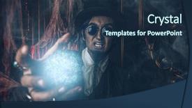  Presentation with scary vampire - Slide deck enhanced with abandoned castle the dark lord background and a tawny brown colored foreground