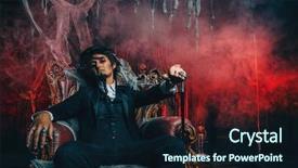  Presentation with black man - Cool new slides with abandoned castle the dark lord backdrop and a  colored foreground