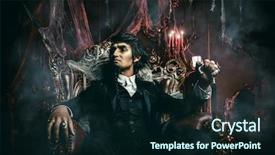  Presentation with gloomy - PPT layouts with abandoned castle the dark lord background and a  colored foreground