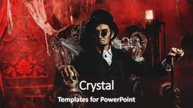  Presentation with gloomy - PPT theme featuring abandoned castle the dark lord background and a  colored foreground