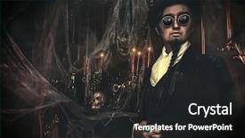  Presentation with top hat - Colorful slides enhanced with abandoned castle the dark lord backdrop and a  colored foreground