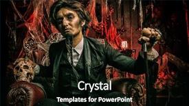  Presentation with gloomy - Slides having abandoned castle the dark lord background and a  colored foreground