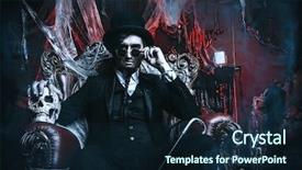  Presentation with black man - Cool new slides with abandoned castle the dark lord backdrop and a  colored foreground