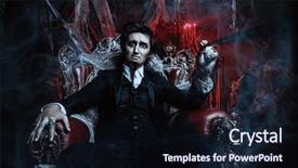  Presentation with black man - Colorful slide deck enhanced with abandoned castle the dark lord backdrop and a wine colored foreground