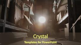  Presentation with storage - Audience pleasing PPT layouts consisting of abandoned city - grunge storage backdrop and a tawny brown colored foreground