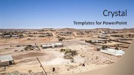  Presentation with australia - Presentation featuring abandoned city - image of coober pedy south background and a light blue colored foreground