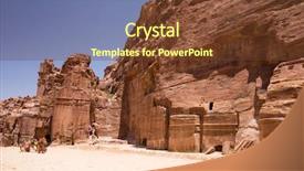  Presentation with petra jordan - Colorful presentation theme enhanced with abandoned city of petra backdrop and a tawny brown colored foreground
