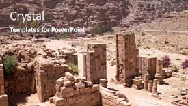  Presentation with petra jordan - Audience pleasing PPT layouts consisting of abandoned city of petra in jordan backdrop and a tawny brown colored foreground