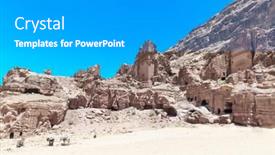  Presentation with petra jordan - Amazing presentation theme having abandoned city of petra in jordan backdrop and a teal colored foreground