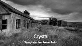  Presentation with dynamic - Theme featuring abandoned coal mine high dynamic background and a dark gray colored foreground