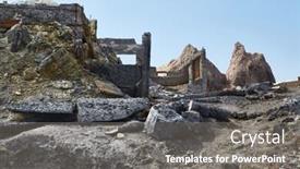  Presentation with mining - PPT layouts enhanced with abandoned-concrete-ruins-deserted-mining background and a gray colored foreground