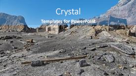  Presentation with new zealand - Presentation having abandoned-concrete-ruins-deserted-mining background and a teal colored foreground