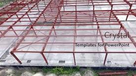  Presentation with abandoned - Audience pleasing PPT theme consisting of abandoned-construction-site-of-commercial backdrop and a light gray colored foreground