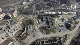 Presentation with construction site construction - PPT layouts consisting of abandoned-construction-site-of-hospital background and a dark gray colored foreground