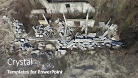  Presentation with ukraine - PPT layouts having abandoned-construction-site-of-hospital background and a gray colored foreground