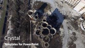  Presentation with construction site construction - Beautiful PPT layouts featuring abandoned-construction-site-of-hospital backdrop and a dark gray colored foreground