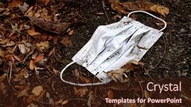  Presentation with face mask - Slide deck featuring abandoned-facemask-face-mask background and a wine colored foreground