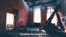  Presentation with manor - Slide set with abandoned-haunted-manor-dark-dirty background and a tawny brown colored foreground