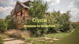  Presentation with detroit - Theme featuring abandoned house in detroit michigan background and a tawny brown colored foreground