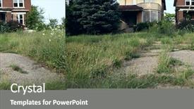  Presentation with detroit - Slide deck having abandoned houses in detroit michigan background and a gray colored foreground