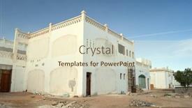  Presentation with abandoned - PPT theme featuring abandoned-houses-in-sharm-el background and a cream colored foreground