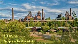  Presentation with industrial park - Amazing slides having abandoned-industrial-factory-in-duisburg backdrop and a tawny brown colored foreground