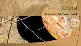  Presentation with sewer - Audience pleasing presentation design consisting of abandoned-industrial-sewer-well-danger backdrop and a yellow colored foreground