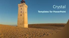 Presentation with abandoned - Audience pleasing presentation consisting of abandoned-lighthouse-of-rubjerg-knude backdrop and a ocean colored foreground